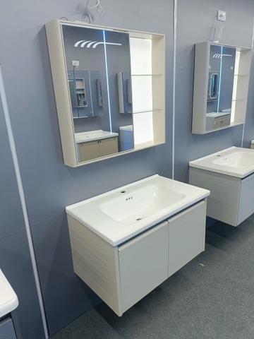 Bộ tủ chậu lavabo, tủ gương phòng tắm TC 015-80