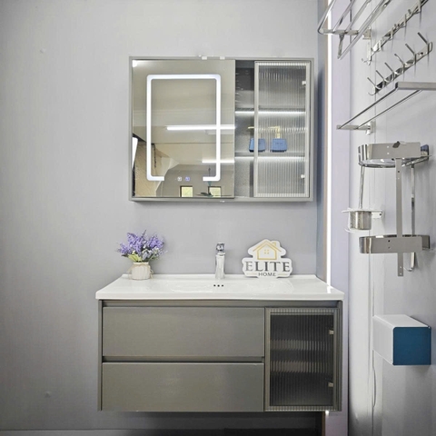 Bộ tủ chậu lavabo, tủ gương phòng tắm YS 702