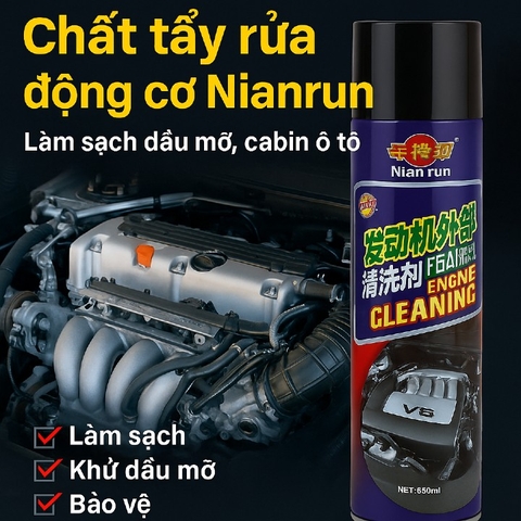 Dung dịch vệ sinh khoang máy Nianrun ,Tẩy dầu nặng, khử nhiễm hiệu quả