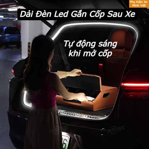 DẢI ĐÈN LED CỐP XE TỰ ĐỘNG 2M - 4M – SILICON CAO CẤP– ÁNH SÁNG 360° – LẮP ĐẶT DỄ DÀNG 12V