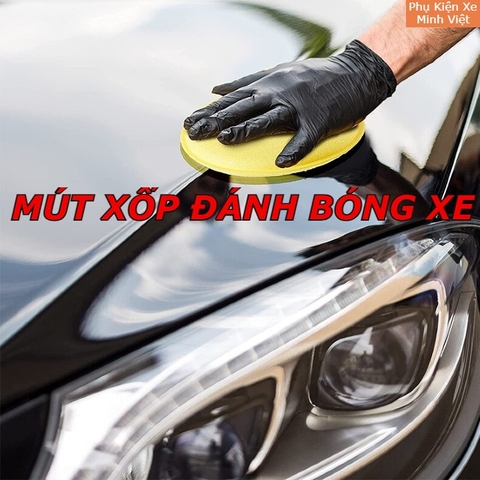 Combo 6–12 Mút Xốp Đánh Bóng Sơn & Nội Thất Ô Tô Xe Máy – Hình Tròn 10cm
