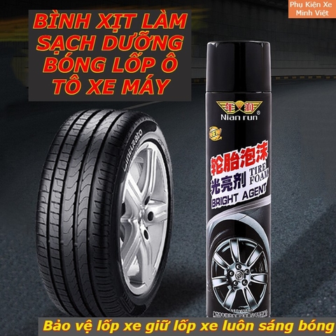 Chai Xịt Bóng Lốp Ô Tô 650ml – Sạch, Bóng, Bền Màu