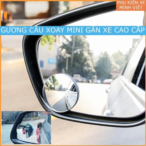 Gương Cầu Lồi Ô Tô Gắn Gương Hậu Xoay 360 – Xóa Điểm Mù, Tăng Tầm Nhìn