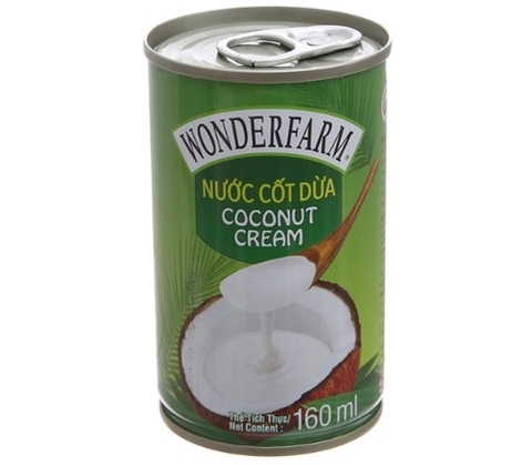 Nước cốt dừa Wonderfarm lon 160ml