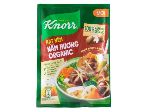 Hạt nêm chay Knorr nấm hương organic, gói 170g