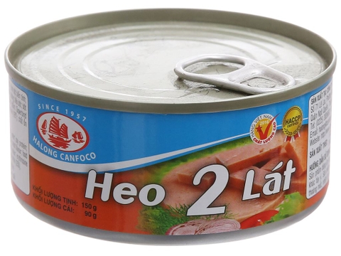 Thịt heo 2 lát Hạ Long, hộp 150g