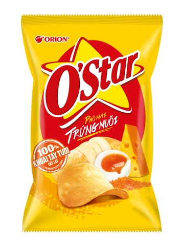 Bánh Snack O'Star vị Phô Mai trứng muối, gói 30g