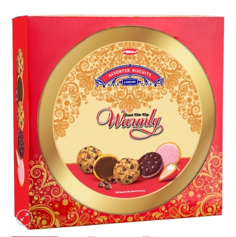 Bánh hỗn hợp hộp thiếc Bibica Warmly, hộp 350 gam