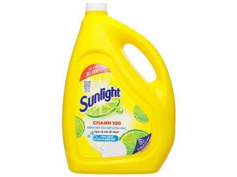 Nước rửa chén Sunlight Chanh 100, can 3.6L