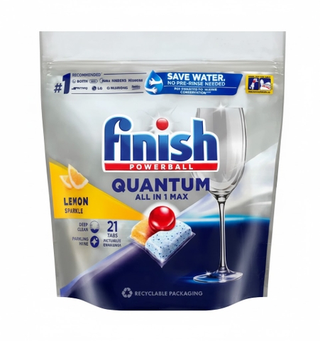 Viên rửa chén bát Finish Powerball Quantum, 21 viên
