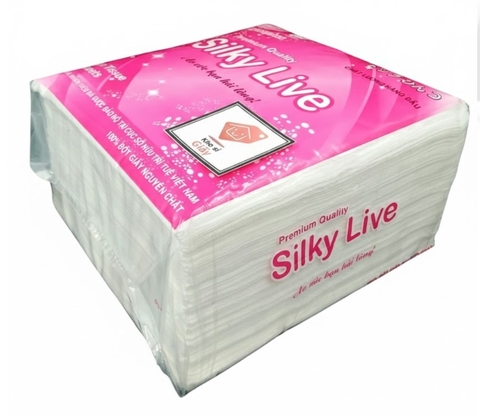 Khăn giấy ăn Silky Live 100 tờ