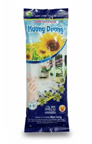 Găng tay bao tay cao su Hoa hướng dương rửa chén bát size 7