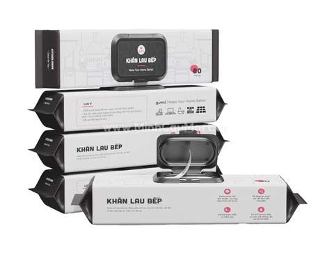 Khăn ướt lau bếp Gumi tẩy dầu mỡ, 80 tờ.