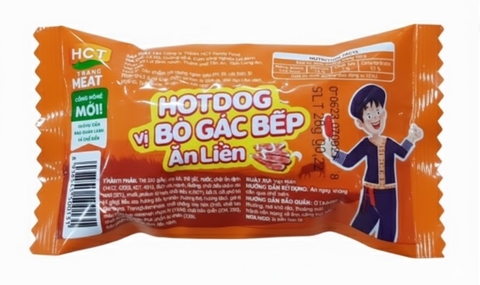 Xúc xích Hotdog HCT vị bò gác bếp ăn liền, cây 28g