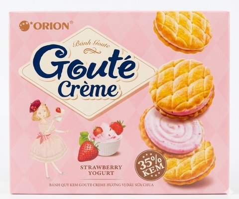 Bánh quy kem Goute Creme hương vị Dâu Sữa, 320g