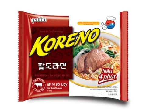 Mì Koreno vị bò cay gói 100g