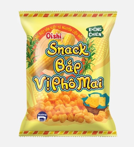 Snack vị bắp phô mai Oishi gói 34g