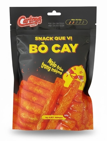 Snack que vị bò cay Vela, gói 50g