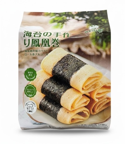 Bánh cuộn phượng thủ công rêu biển nhãn hiệu Weisiqi, gói 208g