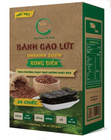 Bánh gạo Lứt rong biển cho người tiểu đường, Bánh ăn kiêng Mộc Việt
