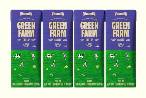 Sữa Vinamilk Green Farm rất ít đường 180ml
