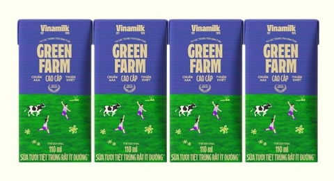 Sữa Vinamilk Green Farm rất ít đường 110ml
