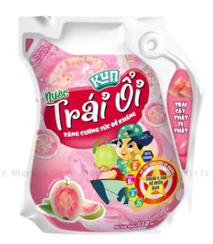Sữa trái cây Kun hương trái ổi, túi 110ml