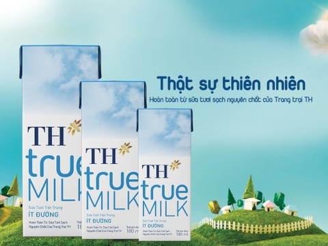 Sữa TH True Milk (ít đường) 180ml