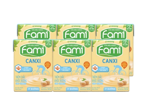 Sữa Fami Calxi (ít đường), 200ml