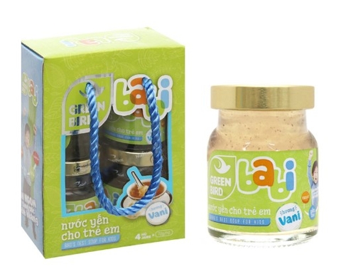 Green Bird - Babi nước Yến cho trẻ em hương Vani - (4hũ*72g)
