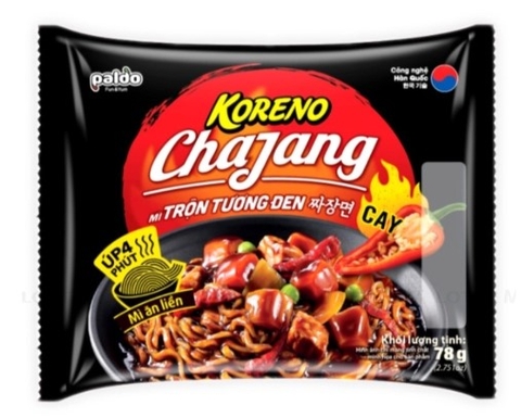 Korenno - mì trộn tương đen cay, gói 78g