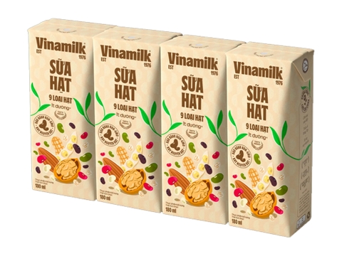 Sữa 9 Loại Hạt Vinamilk, ít đường, 180ml