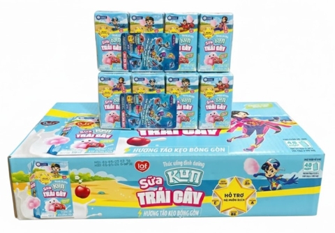 Sữa trái cây Kun hương Táo kẹo bông gòn, 110ml
