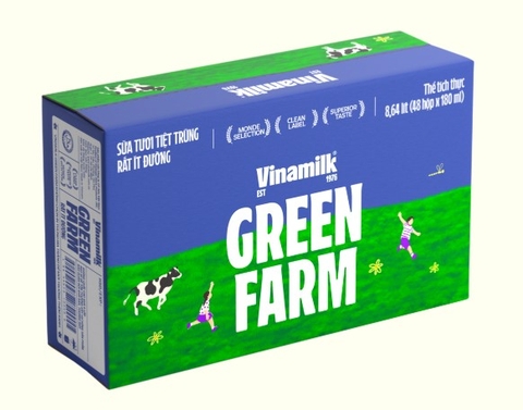 Sữa Vinamilk Green Farm rất ít đường 180ml