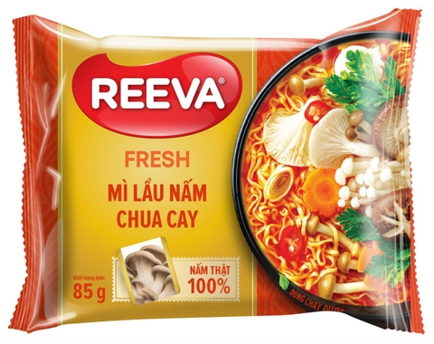 Mì lẫu nấm chua cay Reeva 85g