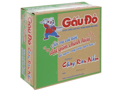 Gấu đỏ - mì chay rau nấm