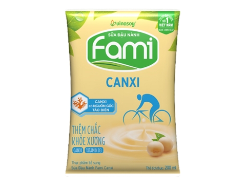 Sữa Fami Canxi, bịch 200ml
