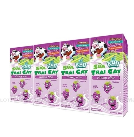 Sữa trái cây Kun hương Nho, 110ml