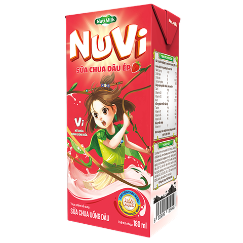 Sữa Nuvi thạch hương Cam, Dâu 170ml