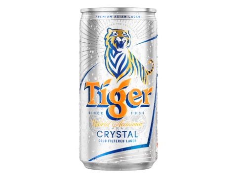 Bia Tiger bạc, lon 255ml