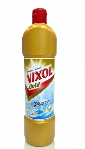 Nước tẩy nhà tắm và vệ sinh bồn cầu Vixol Thái Lan, chai màu vàng 900ml