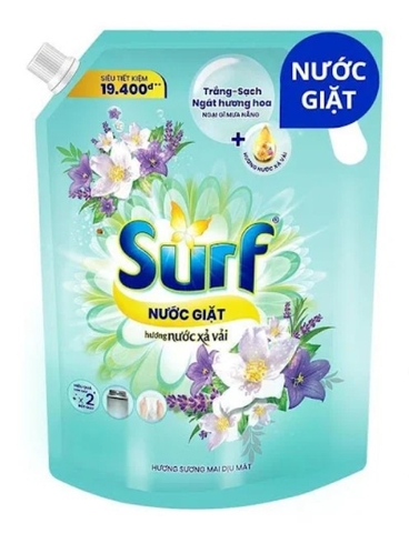 Nước giặt Surf hương sương mai dịu mát túi 3.3kg
