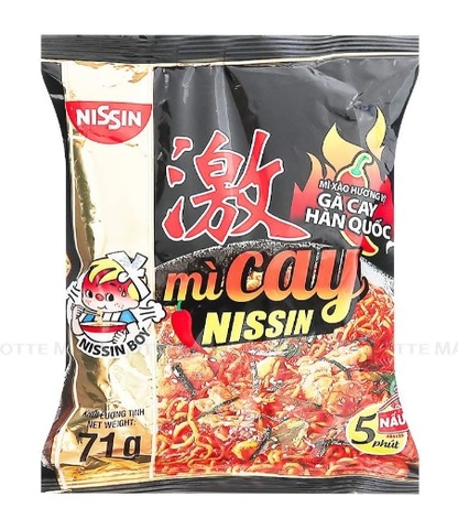 Mì Xào Nissin vị gà cay Hàn Quốc, gói 71g