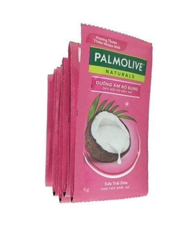 Dầu gội Palmolive kèm dầu xả chiết xuất thiên nhiên dây 10 gói x 6ml