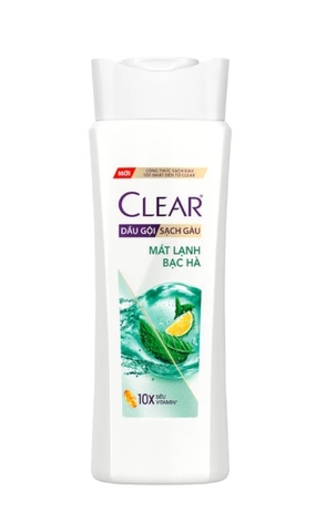 Dầu gội Clear mát lạnh bạc hà, chai 340g