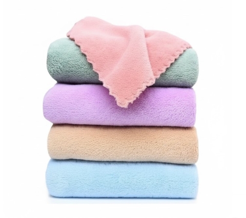 Khăn mặt lông cừu trơn siêu mềm mịn, độ bền cao