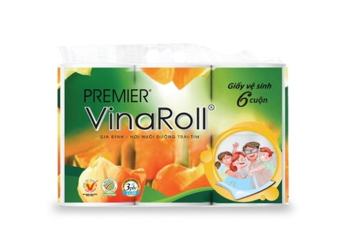 Giấy vệ sinh Vinaroll đỏ (không lõi)