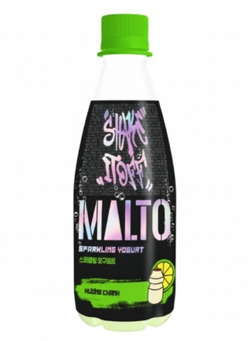 Sữa chua uống có Gas Lof Malto vị Chanh, chai 340ml