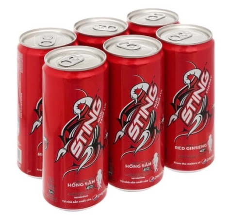 Nước ngọt Sting dâu, lon 320ml