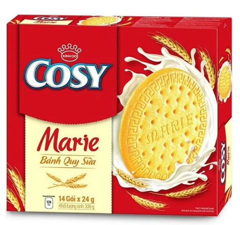 Bánh quy sữa Cosy Marie, hộp 336g (14 gói x 24g)